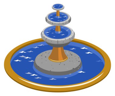 Fountain Isometric clipart