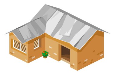 Very Poor African House clipart