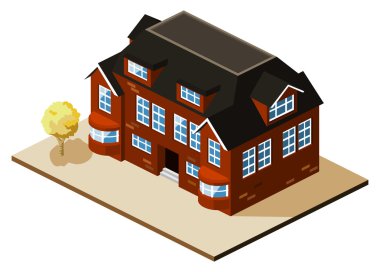 Mansion Isometric clipart