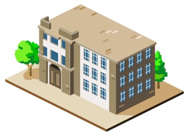 Mansion Isometric clipart