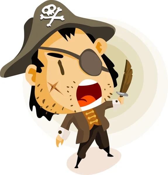 Pirate Captain — Stock Vector