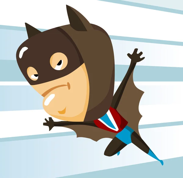 Kid play Bat man — Wektor stockowy