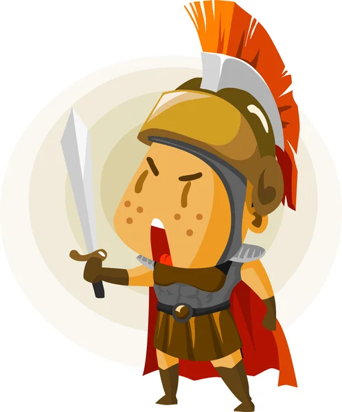 Klassischer römischer Krieger. — Stockvektor
