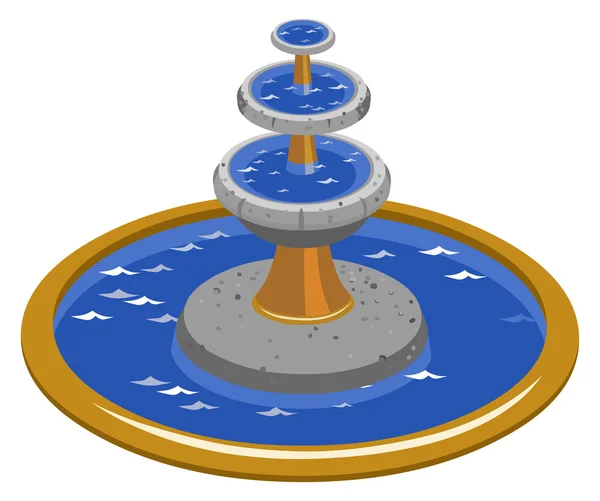 Springbrunnen isometrisch — Stockvektor