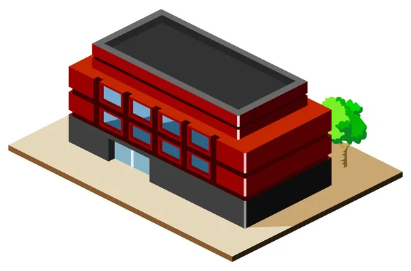 Edificio isometrico — Vettoriale Stock