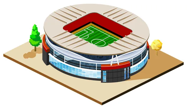 Fußballstadion isometrisch — Stockvektor