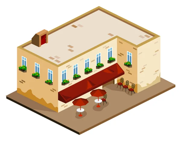 Cafe Isometric — Stock Vector