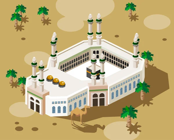 Hadj op Mekka — Stockvector