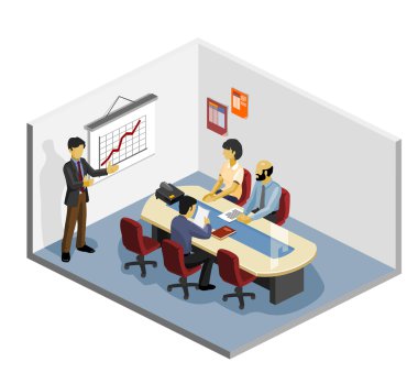 Presentation Isometric clipart