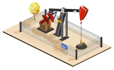 Oil Pump Isometric clipart