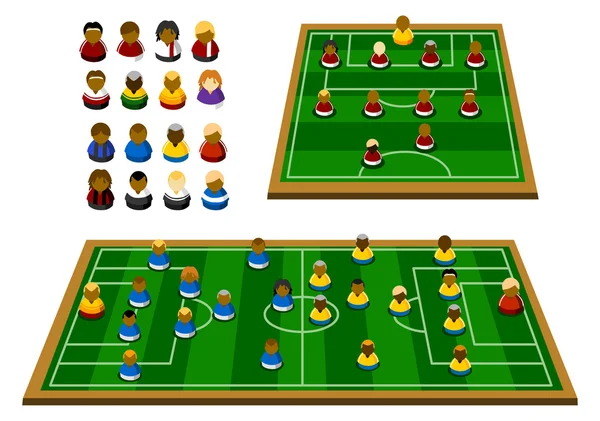 足球形成架构 — 图库矢量图片