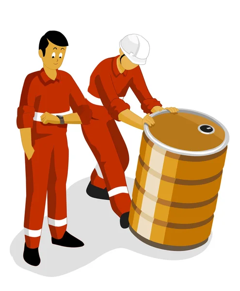 Travailleur pétrolier — Image vectorielle