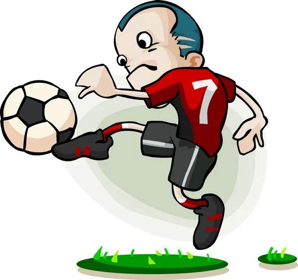 Jogador de futebol desenhos animados —  Vetores de Stock