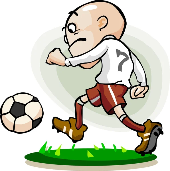 Joueur de football dribble — Image vectorielle
