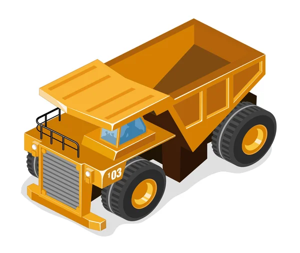 Schwerer Bergbaulastwagen — Stockvektor