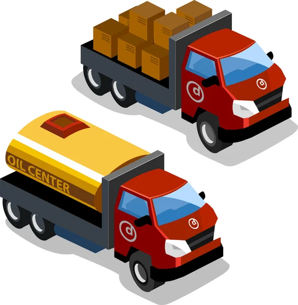 Izometryczne olej ciężarówka — Wektor stockowy