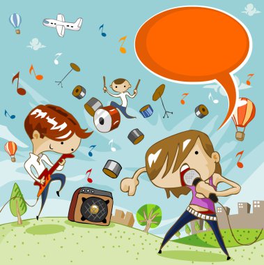 Young Music Concert Festival clipart