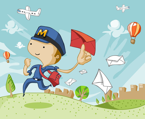 Почтальон доставляет любовные письма
