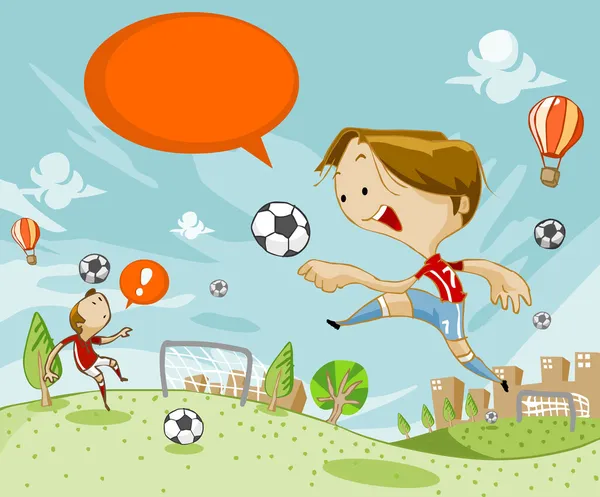 Навчання футболу — стоковий вектор