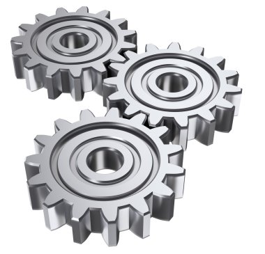 Three gear clipart