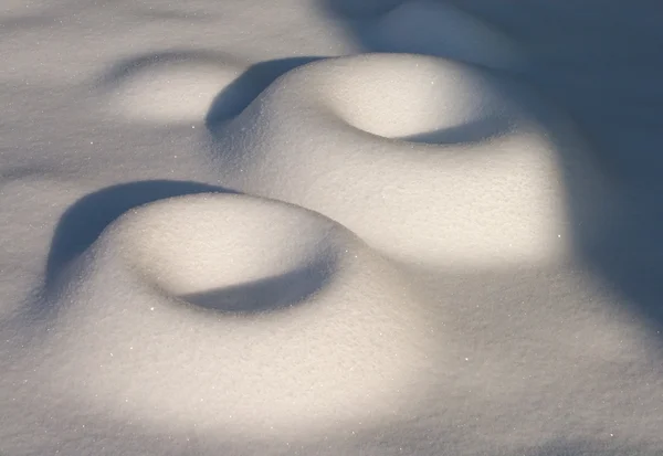 Круглі Кучугури снігу — стокове фото