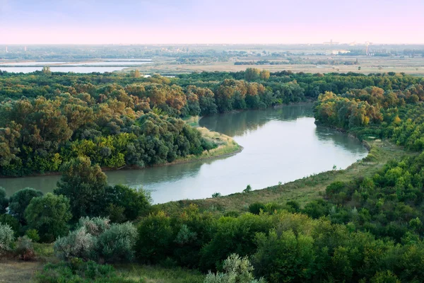 Утро на реке Кубань — стоковое фото