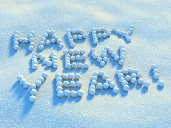 Snowball happy new year — Stock Photo, Image
