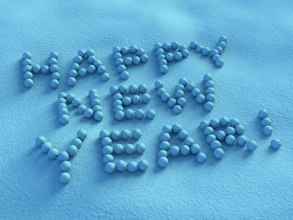Snowball happy new year — Stock Photo, Image
