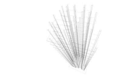 Architectural abstraction-wireframe clipart