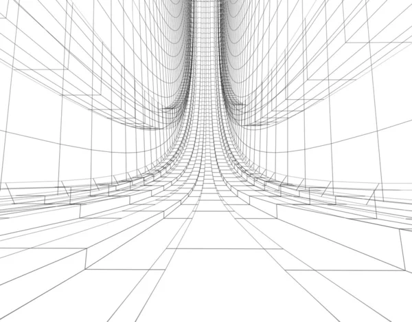Abstract wireframe construction — Stock Photo, Image