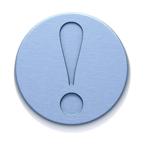 Metal plate with a badge of exclamation — Stock Photo, Image
