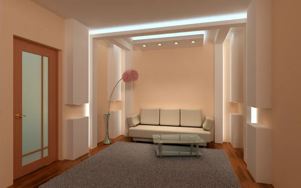 3D Interiér salonu. — Stock fotografie