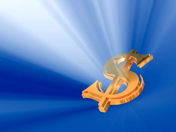 stock image Beaming gold dollar