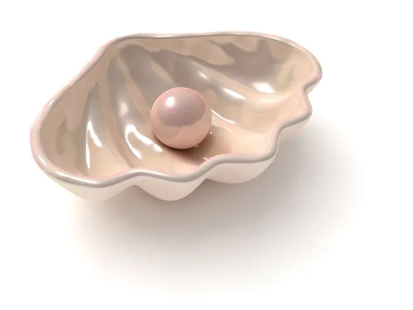 stock image Stylized shell with pearl