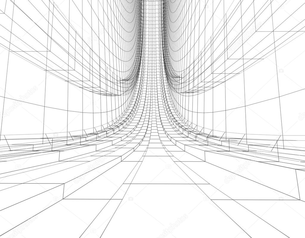 Abstract wireframe construction