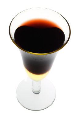 Glass of red wine clipart