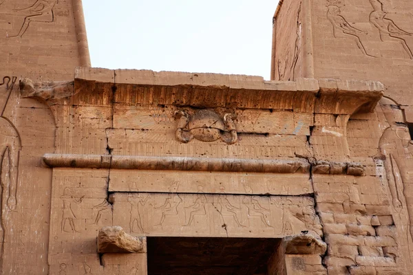 Świątynia Horusa. fragmentu. Edfu. Egipt — Zdjęcie stockowe