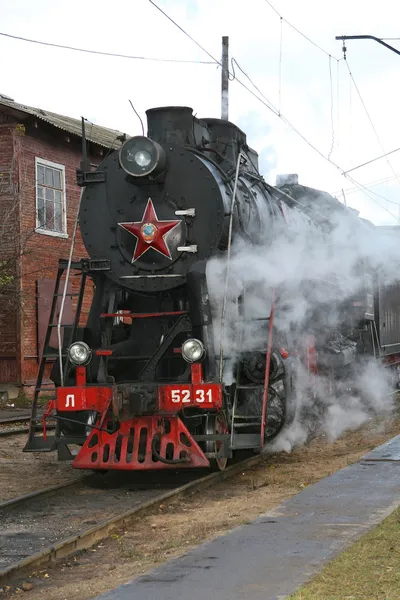 Steam locomotive closeup — Stock Photo, Image