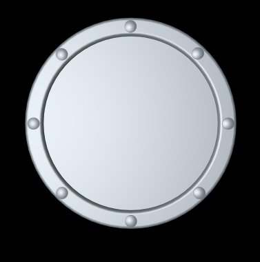 Round metal shield clipart