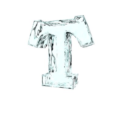 Frozen letter T clipart