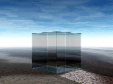 Glass cube clipart