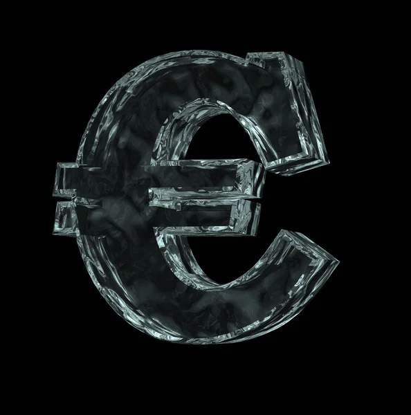 冷冻的欧元 — 图库照片