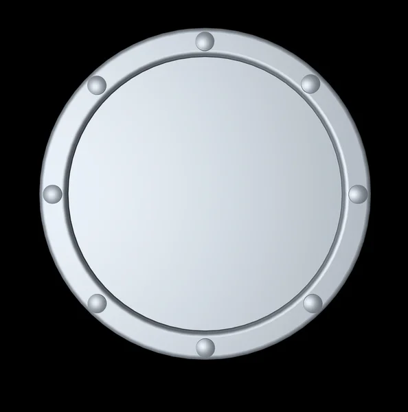 Round metal shield — Stock Photo, Image