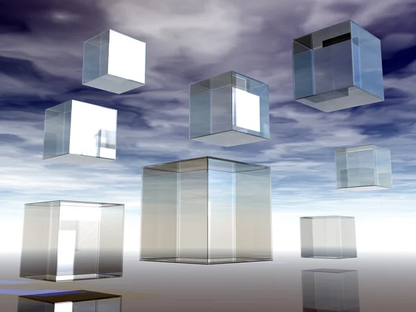Cubi di vetro — Foto Stock
