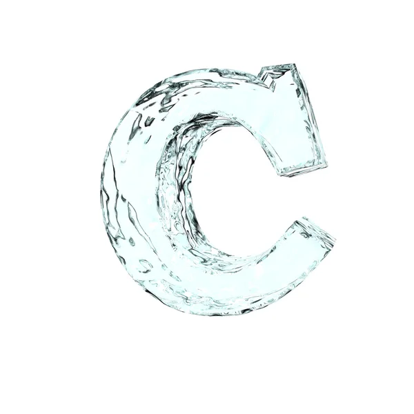 Mrożone literę c — Zdjęcie stockowe