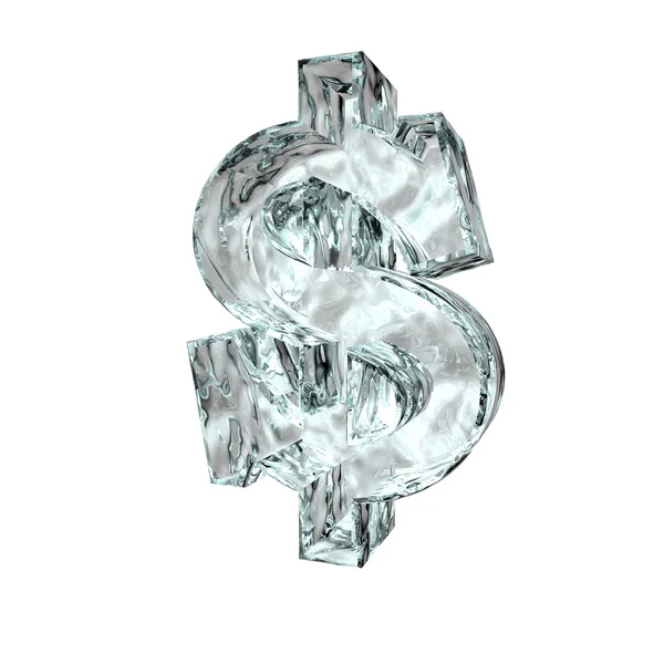 Dólar congelado — Fotografia de Stock