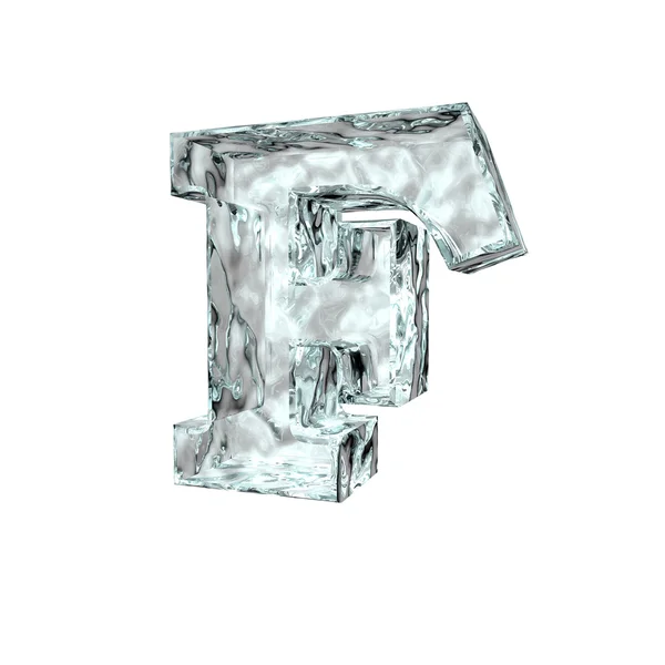 Letra F congelada — Fotografia de Stock
