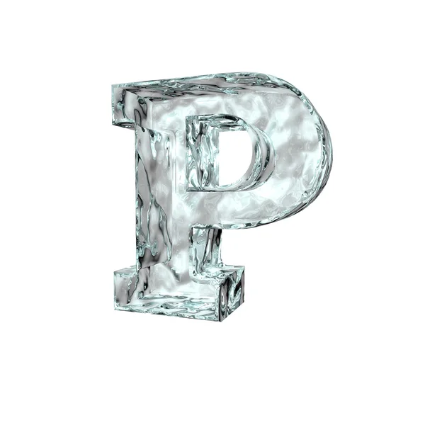 Frozen letter P — Stock Photo, Image