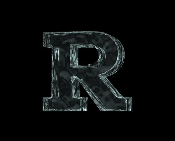 Замороженное письмо R — стоковое фото