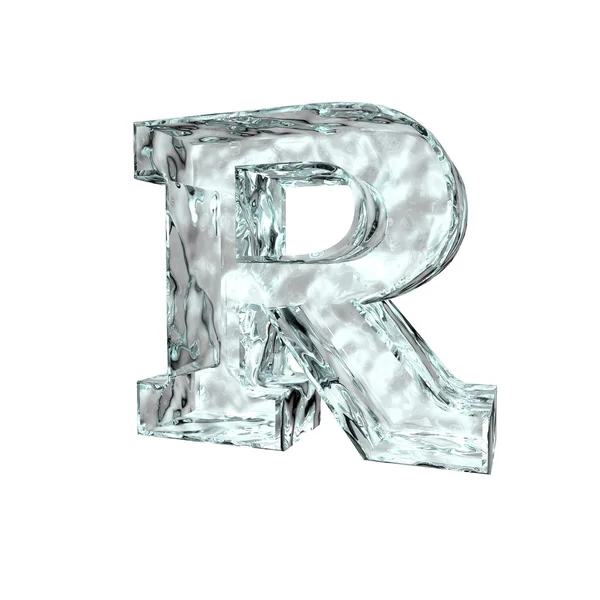 冷冻的字母 r — 图库照片